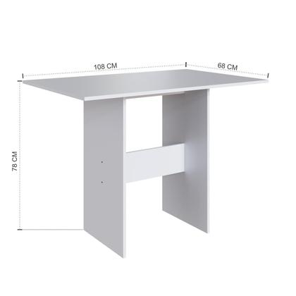 Imagem de Conjunto de sala de jantar predilleta karla 1,10 c/4 cadeiras branca