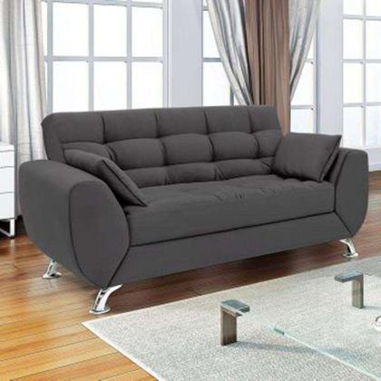 Conjunto de Sofá 2 e 3 Lugares Larissa II Suede Cinza - Mobly Imagem de Conjunto de Sofá 2 e 3 Lugares Larissa II Suede Cinza