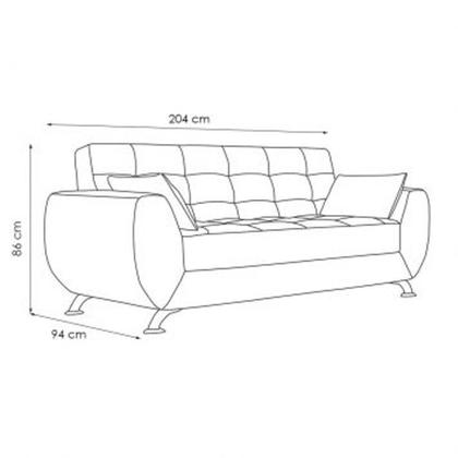 Imagem de Conjunto de Sofá 2 e 3 Lugares Larissa II Suede Cinza