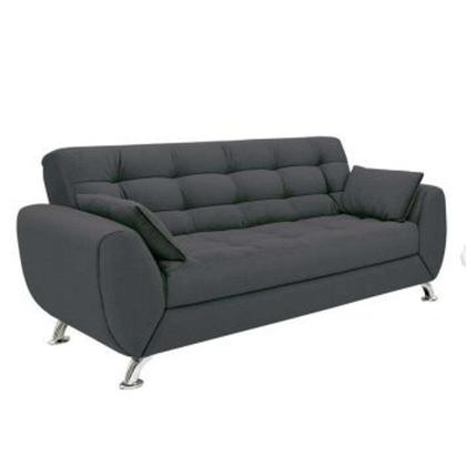 Conjunto de Sofá 2 e 3 Lugares Larissa II Suede Cinza - Mobly Imagem de Conjunto de Sofá 2 e 3 Lugares Larissa II Suede Cinza
