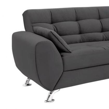 Imagem de Conjunto de Sofá 2 e 3 Lugares Larissa II Suede Cinza