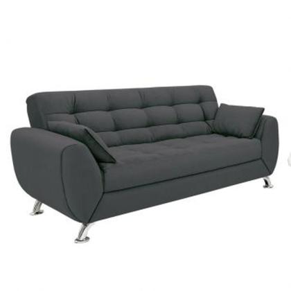 Imagem de Conjunto de Sofá 2 e 3 Lugares Larissa II Suede Cinza