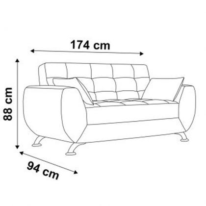 Imagem de Conjunto de Sofá 2 e 3 Lugares Larissa Suede Bege