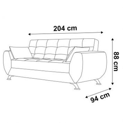 Imagem de Conjunto de Sofá 2 e 3 Lugares Larissa Suede Bege