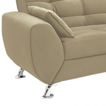Imagem de Conjunto de Sofá 2 e 3 Lugares Larissa Suede Bege