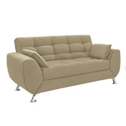 Imagem de Conjunto de Sofá 2 e 3 Lugares Larissa Suede Bege
