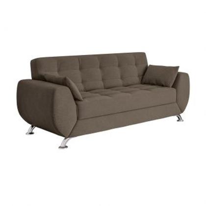 Imagem de Conjunto de Sofá 2 e 3 Lugares Larissa Suede Castanho