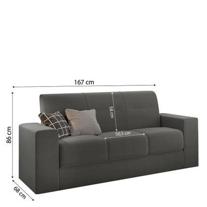 Imagem de Conjunto de Sofá 2 e 3 Lugares Leon Veludo Mamflex