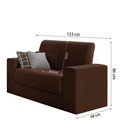 Imagem de Conjunto de Sofá 2 e 3 Lugares Leon Veludo Mamflex