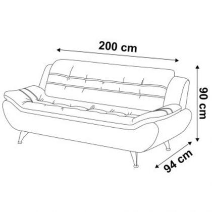 Imagem de Conjunto de Sofá 2 e 3 Lugares New Passion Café