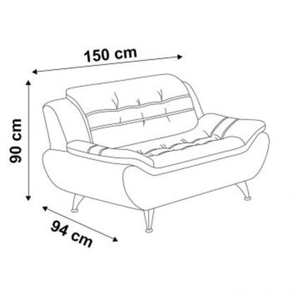 Imagem de Conjunto de Sofá 2 e 3 Lugares New Passion Suede Cinza