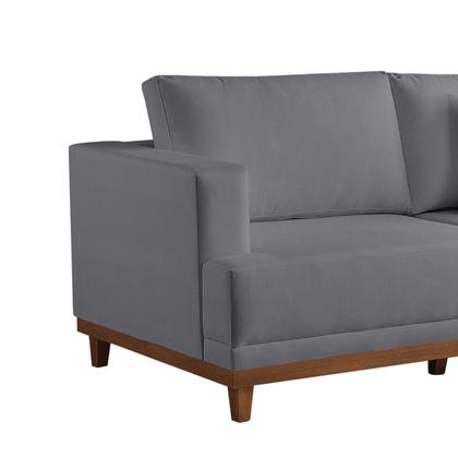 Imagem de Conjunto de Sofá 2 e 3 Lugares Pés em Madeira Maciça Ingla