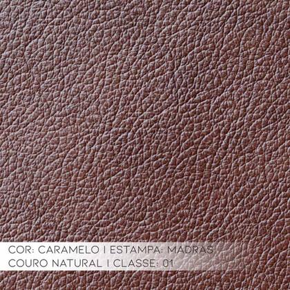 Imagem de Conjunto de Sofá 2 e 3 Lugares Sala de Estar Estocolmo Couro Caramelo - Gran Belo