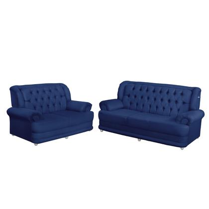 Imagem de Conjunto de Sofá 2,00 x 1,50m 3 E 2 Lugares Suede Finlândia Azul