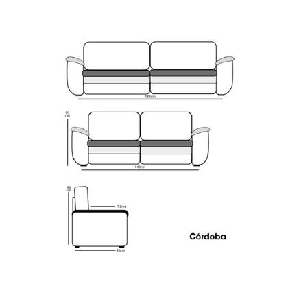 Imagem de Conjunto de Sofá 3 e 2 Lugares Cordoba Hellen