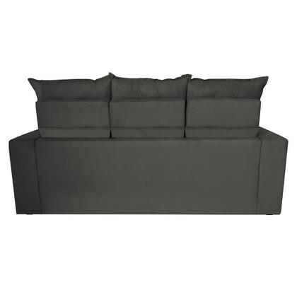 Imagem de Conjunto de Sofá 3 e 2 Lugares Retrátil e Reclinável 2,00x1,50m Cama inBox Smal Suede Cinza