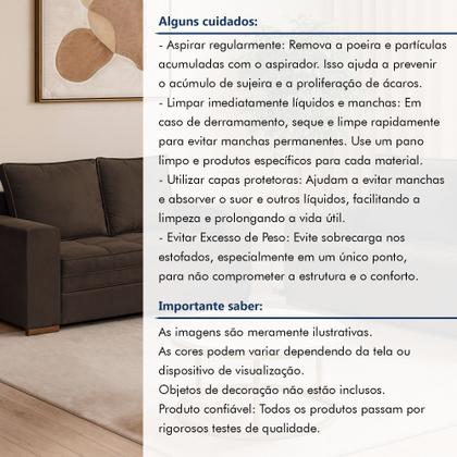Imagem de Conjunto de Sofá 5 Lugares Suede Urban 334cm Yescasa Marrom