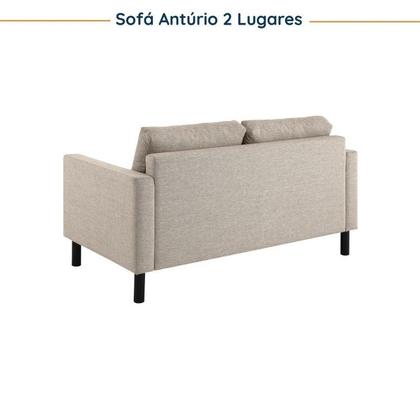Imagem de Conjunto de Sofá Antúrio 3 e 2 Lugares com Usb em Linho CabeCasa MadeiraOriginals