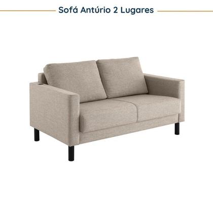 Imagem de Conjunto de Sofá Antúrio 3 e 2 Lugares com Usb em Linho CabeCasa MadeiraOriginals