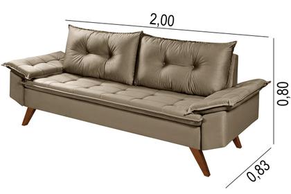 Imagem de Conjunto De Sofa Bariloche 2 E 3 Lugares Essencial Estofados