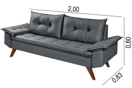 Imagem de Conjunto De Sofa Bariloche 2 E 3 Lugares Essencial Estofados
