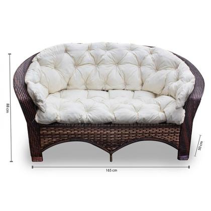 Imagem de Conjunto de Sofá Fibra Sintética 19 - 1 Sofá 2 L + 2 Poltronas + 1 Mesa Centro - Tecido Duna Cru