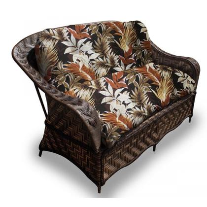 Imagem de Conjunto de Sofá Fibra Sintética Naja - 1 Sofá 2 L + 2 Poltronas + 1 Mesa Centro - Tecido Revieira Marrom