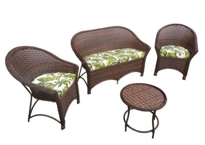 Imagem de Conjunto De Sofá Fibra Sintética P/ Área Externa Em Aço