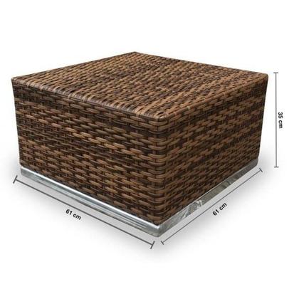 Imagem de Conjunto de Sofá Fibra Sintética Quadrado - 1 Sofá 2L + 2 Poltronas + 1 Mesa Centro - Zimbros Verde