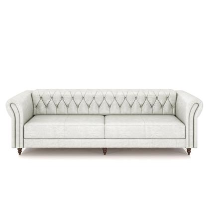 Conjunto de Sofá Sala de Estar Stanford Chesterfield 2 e 3 Lugares 180cm/240cm Pés Madeira Couro Branco Manchado G58 - Gran Belo - Granbelo Imagem de Conjunto de Sofá Sala de Estar Stanford Chesterfield 2 e 3 Lugares 180cm/240cm Pés Madeira Couro Branco Manchado G58 - Gran Belo