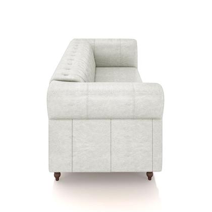 Conjunto de Sofá Sala de Estar Stanford Chesterfield 2 e 3 Lugares 180cm/240cm Pés Madeira Couro Branco Manchado G58 - Gran Belo - Granbelo Imagem de Conjunto de Sofá Sala de Estar Stanford Chesterfield 2 e 3 Lugares 180cm/240cm Pés Madeira Couro Branco Manchado G58 - Gran Belo