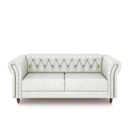 Conjunto de Sofá Sala de Estar Stanford Chesterfield 2 e 3 Lugares 180cm/240cm Pés Madeira Couro Branco Manchado G58 - Gran Belo - Granbelo Imagem de Conjunto de Sofá Sala de Estar Stanford Chesterfield 2 e 3 Lugares 180cm/240cm Pés Madeira Couro Branco Manchado G58 - Gran Belo