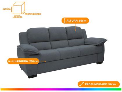 Imagem de Conjunto de Sofás 2 e 3 Lugares Carmel Linoforte
