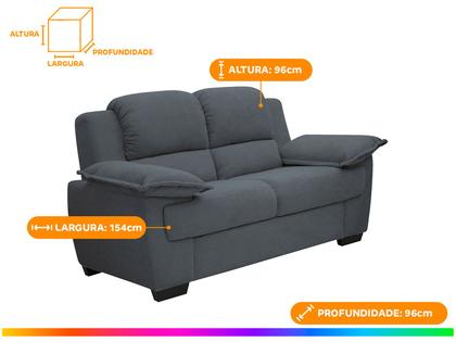 Imagem de Conjunto de Sofás 2 e 3 Lugares Carmel Linoforte