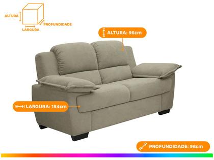 Imagem de Conjunto de Sofás 2 e 3 Lugares Carmel Linoforte
