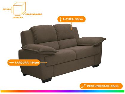 Imagem de Conjunto de Sofás 2 e 3 Lugares Carmel Linoforte