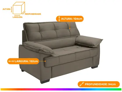 Imagem de Conjunto de Sofás 2 e 3 Lugares Lisboa Linoforte