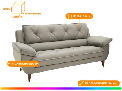 Imagem de Conjunto de Sofás 2 e 3 Lugares Malbec Linoforte