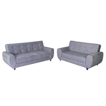 Conjunto de Sofás 3 e 2 Lugares Cristal - Nabas Estofados Imagem de Conjunto de Sofás 3 e 2 Lugares Cristal