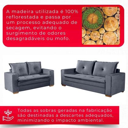 Imagem de Conjunto de Sofás de 02 e 03 lugares Unique - Tudo de Móveis