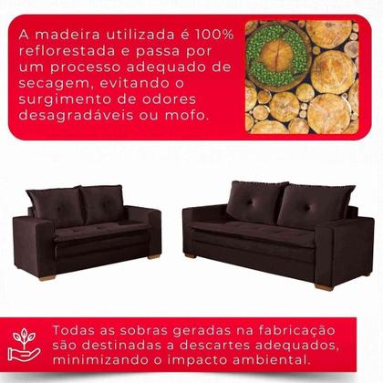 Imagem de Conjunto de Sofás de 02 e 03 lugares Unique - Tudo de Móveis