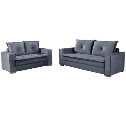 Imagem de Conjunto de Sofás de 02 e 03 lugares Unique - Tudo de Móveis