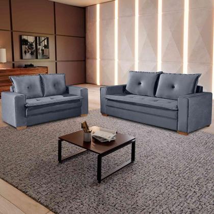 Imagem de Conjunto de Sofás de 02 e 03 lugares Unique - Tudo de Móveis