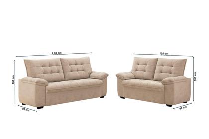 Imagem de Conjunto de Sofás Estofados 3 e 2 Lugares Bertioga