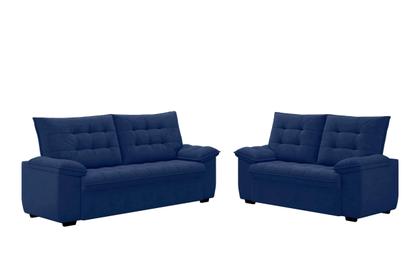 Conjunto de Sofás Estofados 3 e 2 Lugares Bertioga - Best House Imagem de Conjunto de Sofás Estofados 3 e 2 Lugares Bertioga