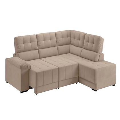 Imagem de Conjunto de Sofás Modulado Bipartido Firenze Bege Capuccino
