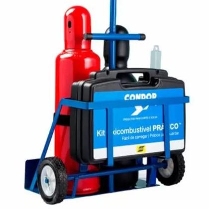 Imagem de Conjunto de solda e corte Oxigênio Acetileno Prático - 407421 - Condor