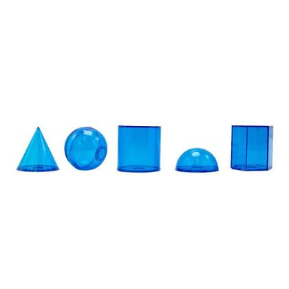 Imagem de Conjunto de sólidos geométricos hand2mind Blue Power (12 peças)