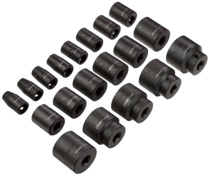 Imagem de Conjunto de soquetes Amazon Basics, unidade de 19 peças de 1/2 polegada e 6 pontos