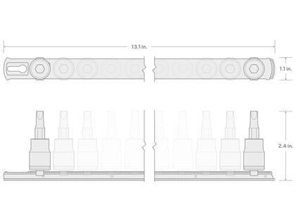 Imagem de Conjunto de soquetes Torx Bit TEKTON 3/8" Drive de 12 peças (T10-T60)
